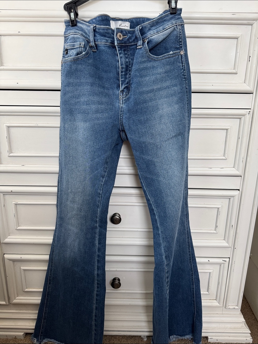 KanCan Women's Blue Flare Jeans - Mid Wash